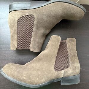 Laura Scott Brown Ankle Boots Stretch Size Panels Size 7.5